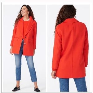NWT J Crew Blazer Coat Italian Wool Cashmere Blend Size XW